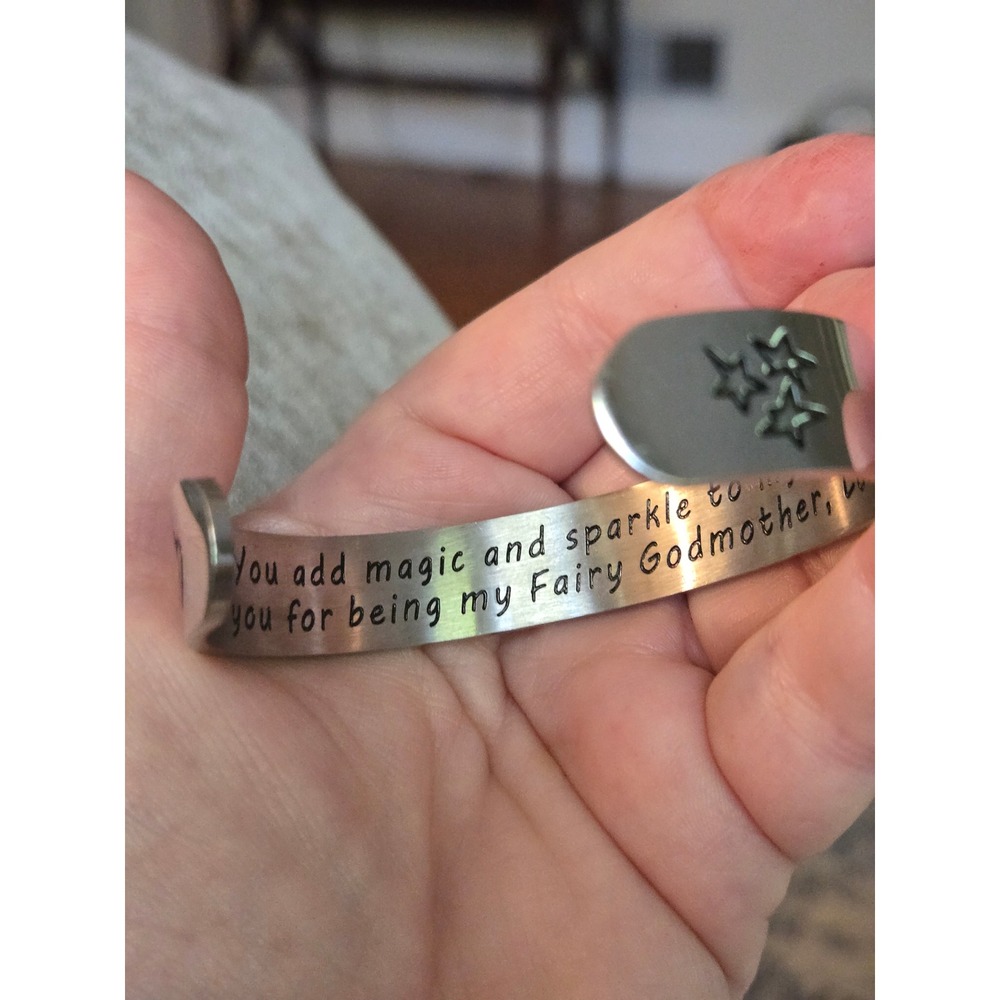 Fairy Godmother Affirmation Silvertone Bracelet Vintage